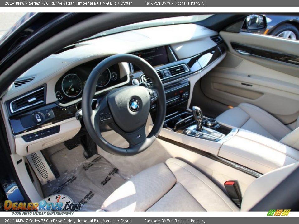 2014 BMW 7 Series 750i xDrive Sedan Imperial Blue Metallic / Oyster Photo #12