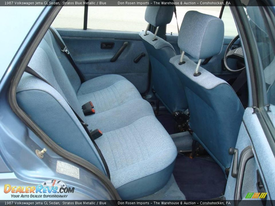 1987 Volkswagen Jetta GL Sedan Stratos Blue Metallic / Blue Photo #15