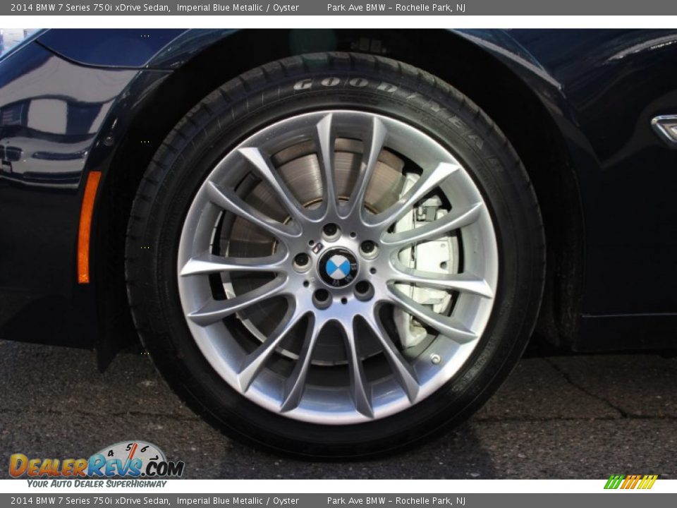 2014 BMW 7 Series 750i xDrive Sedan Imperial Blue Metallic / Oyster Photo #34