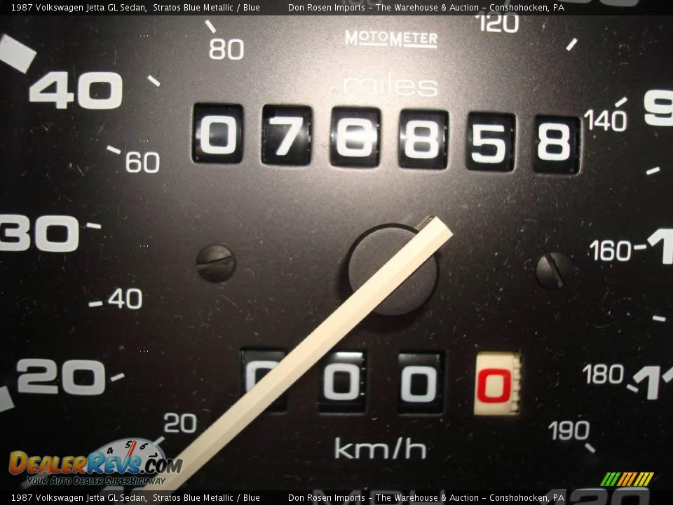 1987 Volkswagen Jetta GL Sedan Stratos Blue Metallic / Blue Photo #26