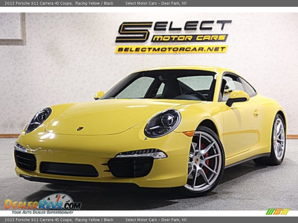 2013 Porsche 911 Carrera 4S Coupe Racing Yellow / Black Photo #1