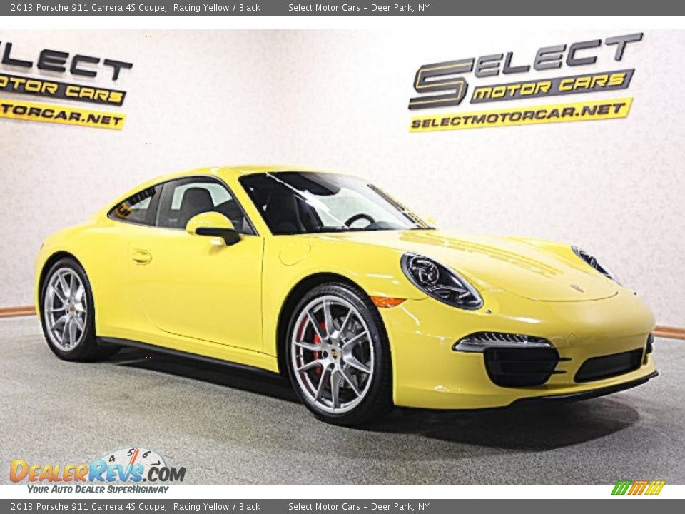2013 Porsche 911 Carrera 4S Coupe Racing Yellow / Black Photo #3