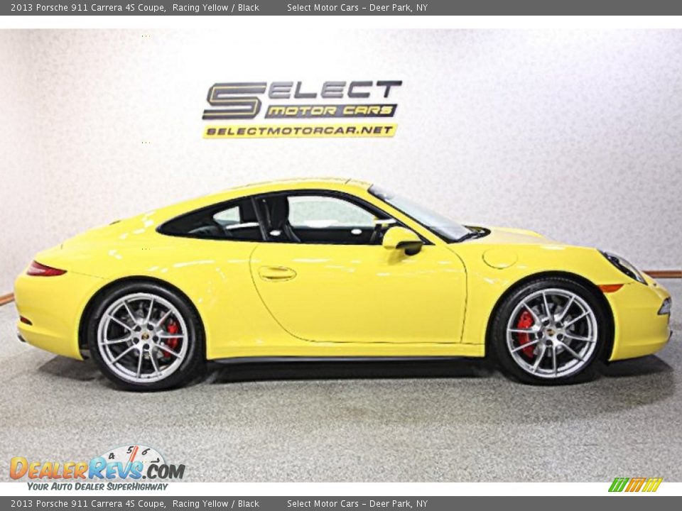 2013 Porsche 911 Carrera 4S Coupe Racing Yellow / Black Photo #4