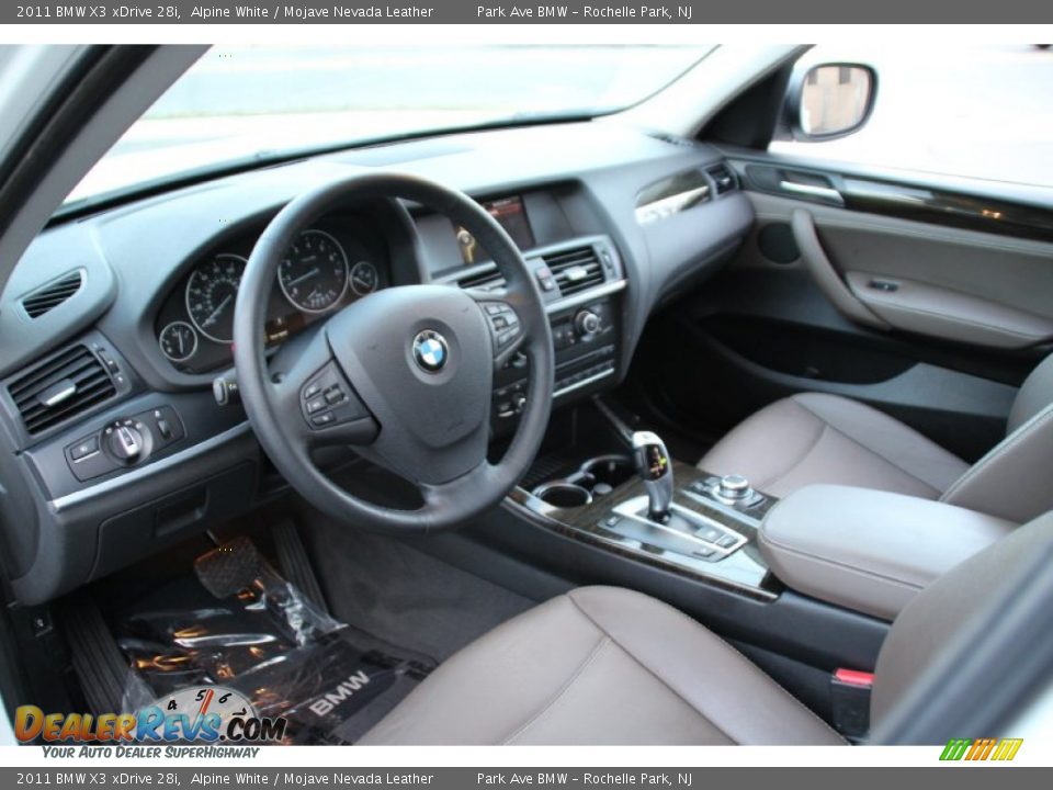 2011 BMW X3 xDrive 28i Alpine White / Mojave Nevada Leather Photo #11
