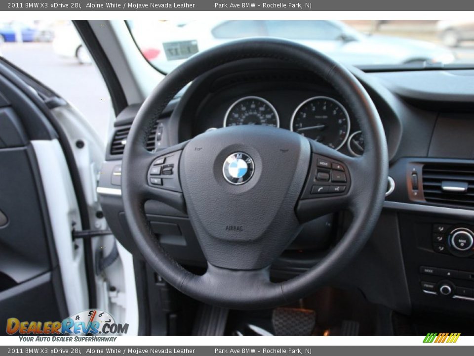 2011 BMW X3 xDrive 28i Alpine White / Mojave Nevada Leather Photo #19