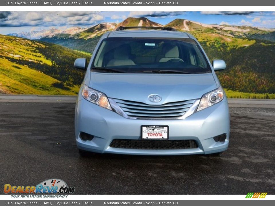 2015 Toyota Sienna LE AWD Sky Blue Pearl / Bisque Photo #2