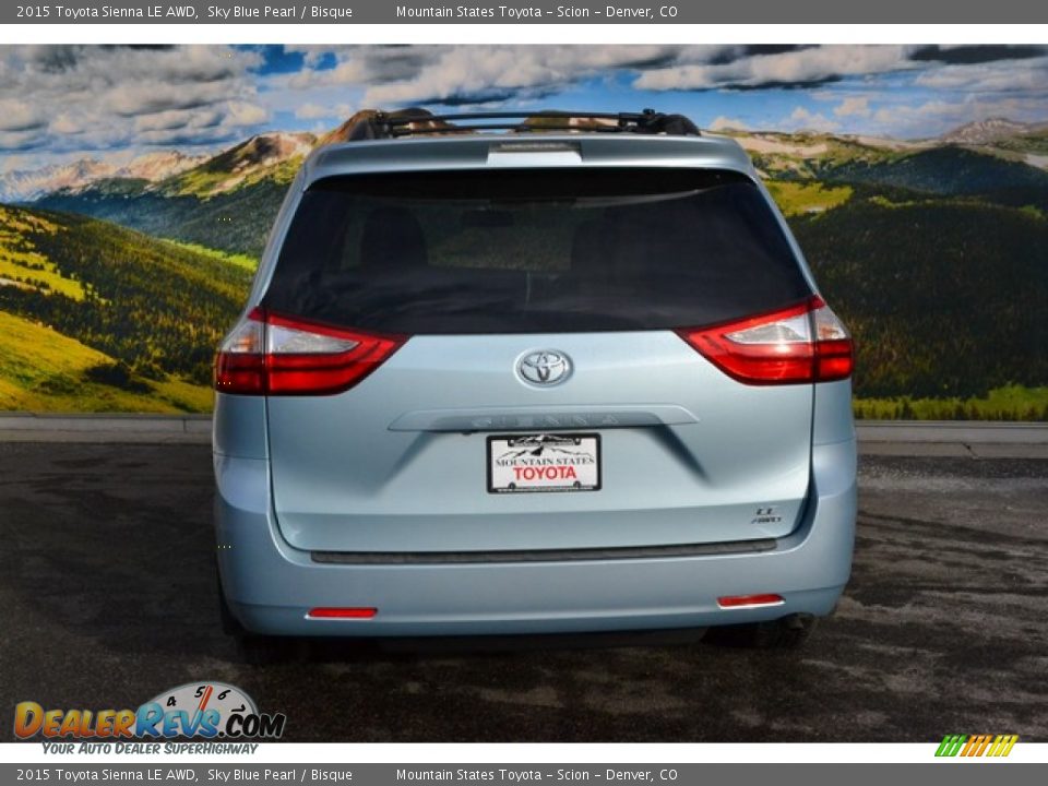 2015 Toyota Sienna LE AWD Sky Blue Pearl / Bisque Photo #4