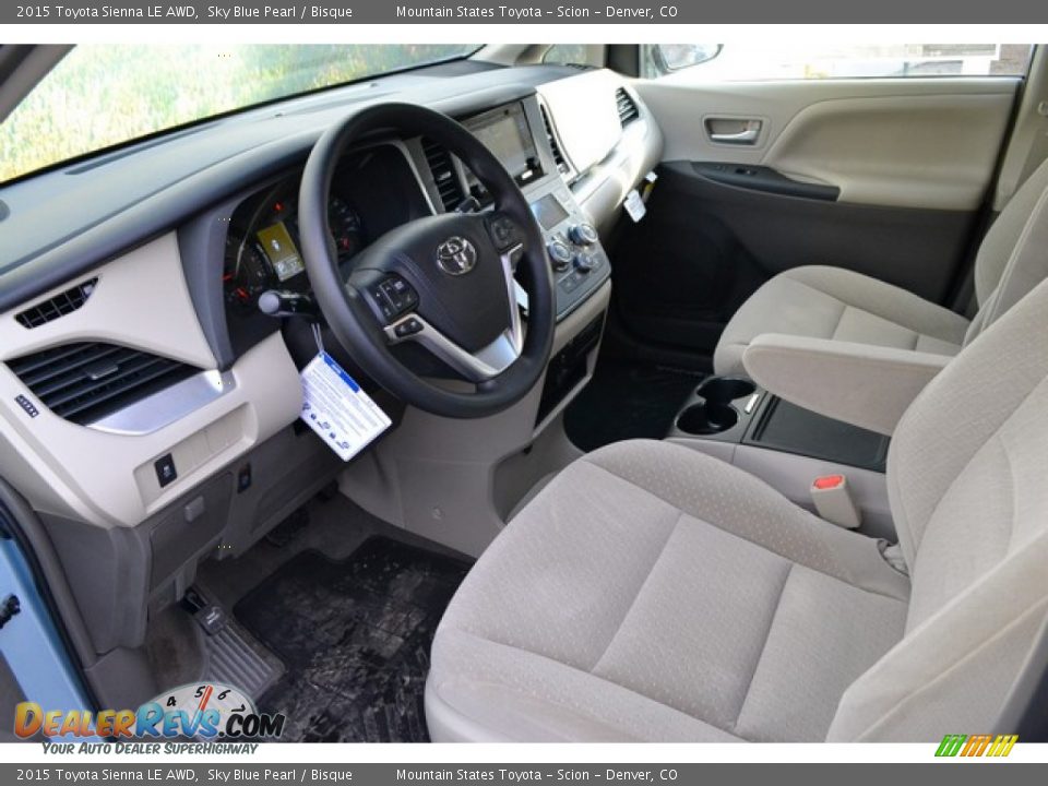 2015 Toyota Sienna LE AWD Sky Blue Pearl / Bisque Photo #5