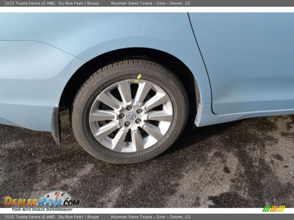 2015 Toyota Sienna LE AWD Sky Blue Pearl / Bisque Photo #10