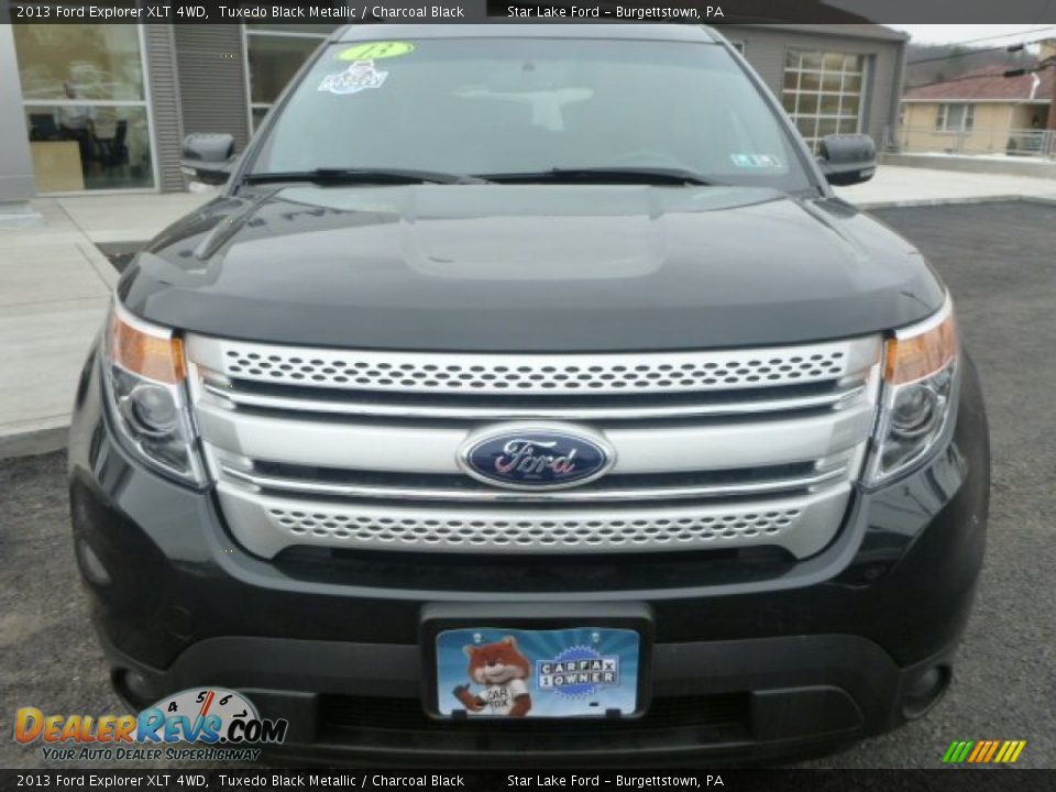2013 Ford Explorer XLT 4WD Tuxedo Black Metallic / Charcoal Black Photo #7