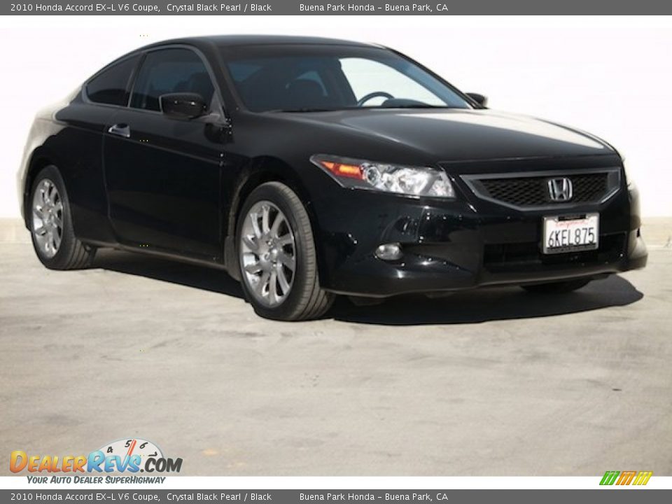 2010 Honda Accord EX-L V6 Coupe Crystal Black Pearl / Black Photo #1