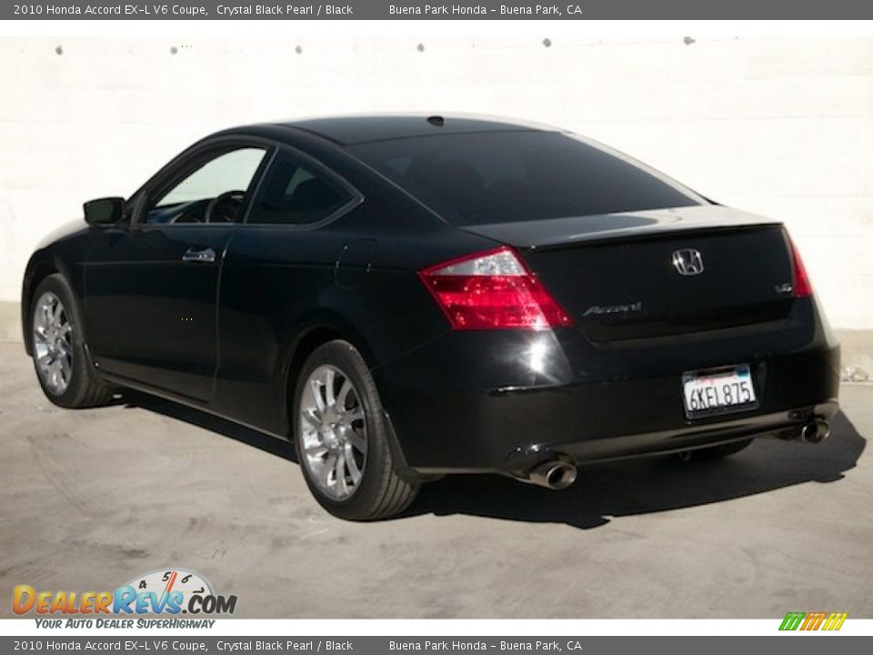 2010 Honda Accord EX-L V6 Coupe Crystal Black Pearl / Black Photo #2
