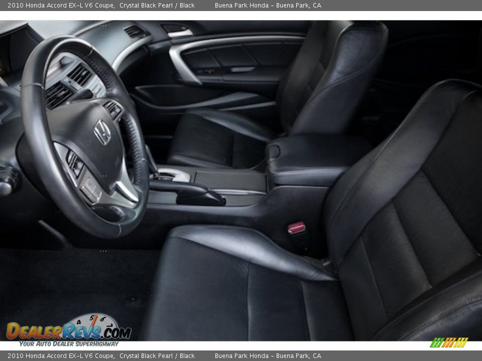2010 Honda Accord EX-L V6 Coupe Crystal Black Pearl / Black Photo #3