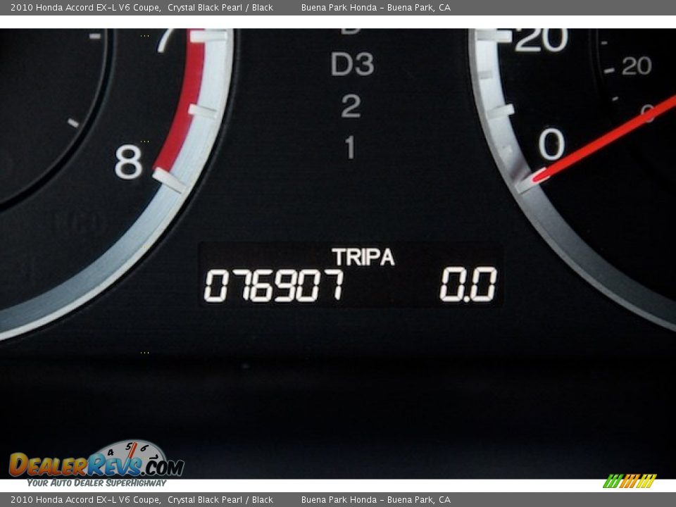 2010 Honda Accord EX-L V6 Coupe Crystal Black Pearl / Black Photo #6