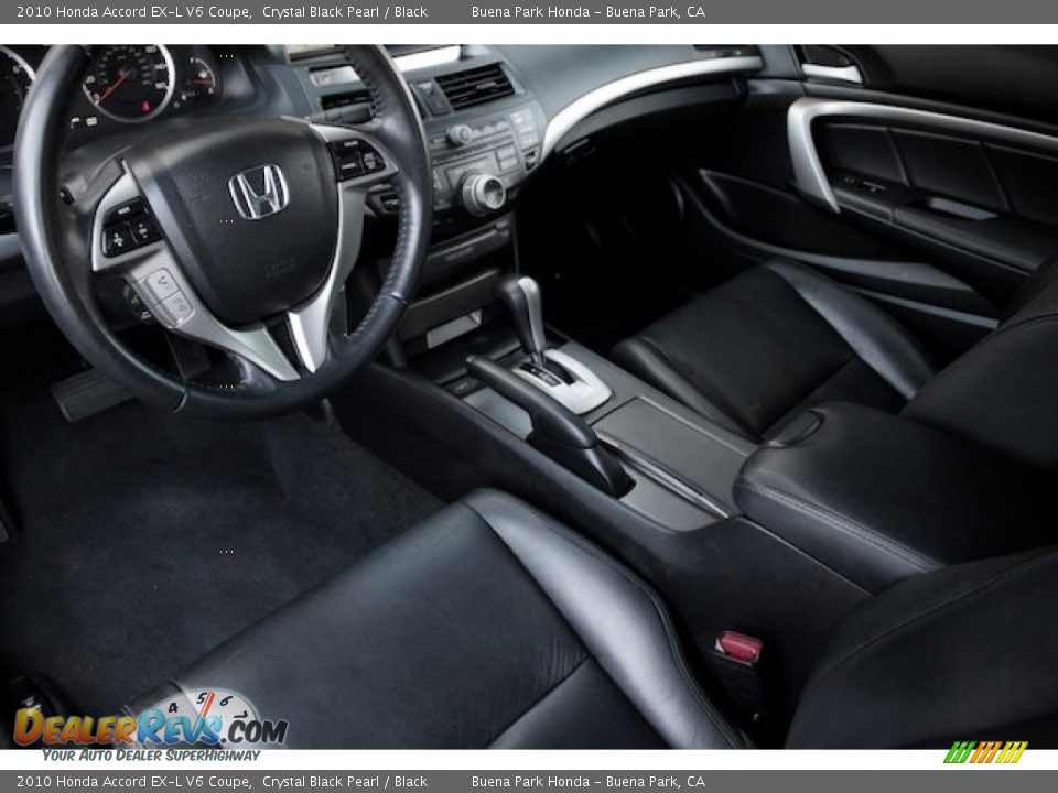 2010 Honda Accord EX-L V6 Coupe Crystal Black Pearl / Black Photo #11