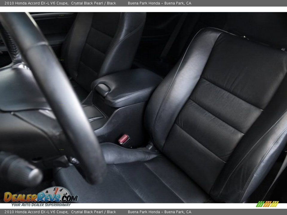 2010 Honda Accord EX-L V6 Coupe Crystal Black Pearl / Black Photo #13
