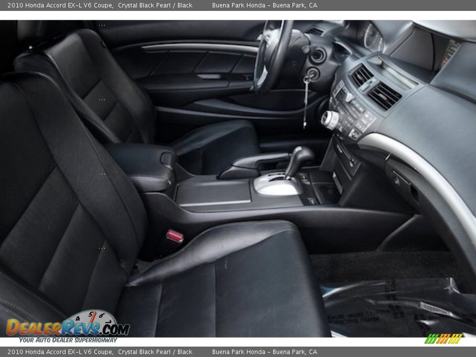 2010 Honda Accord EX-L V6 Coupe Crystal Black Pearl / Black Photo #14