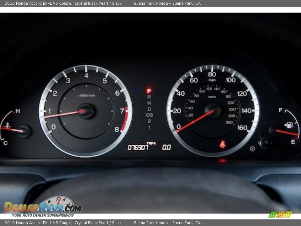 2010 Honda Accord EX-L V6 Coupe Crystal Black Pearl / Black Photo #19