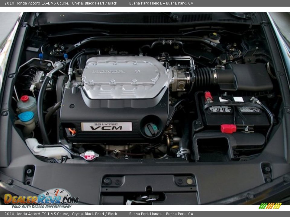 2010 Honda Accord EX-L V6 Coupe Crystal Black Pearl / Black Photo #22
