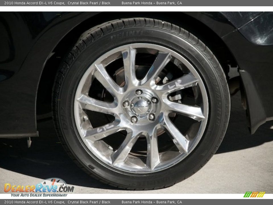 2010 Honda Accord EX-L V6 Coupe Crystal Black Pearl / Black Photo #23