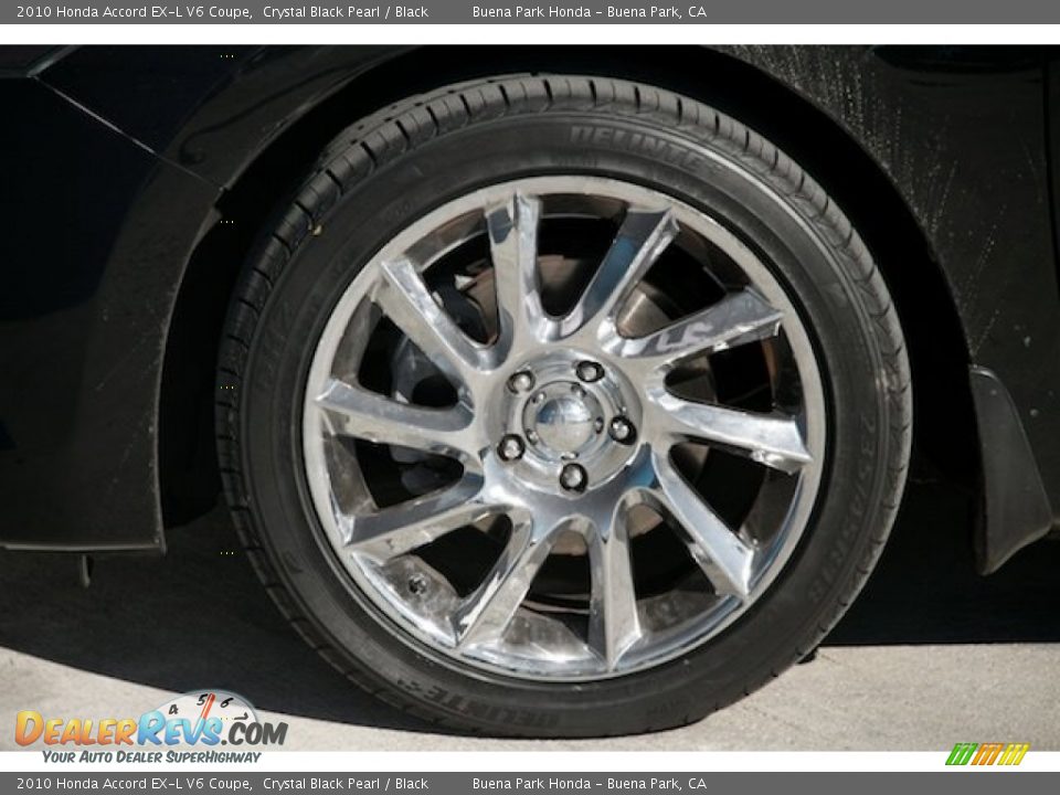 2010 Honda Accord EX-L V6 Coupe Crystal Black Pearl / Black Photo #24