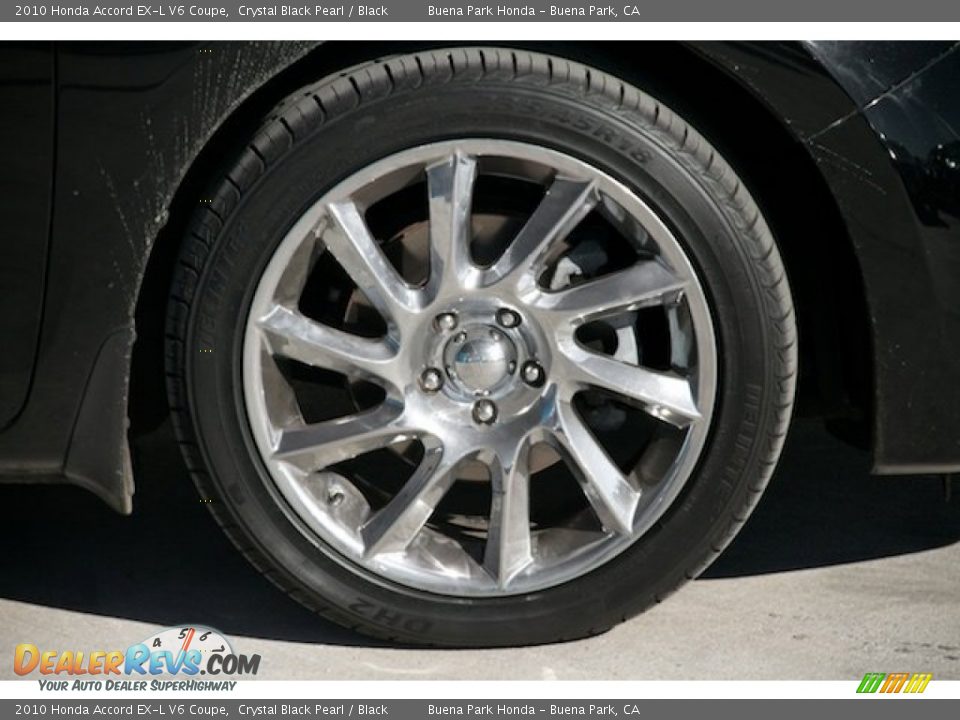 2010 Honda Accord EX-L V6 Coupe Crystal Black Pearl / Black Photo #25