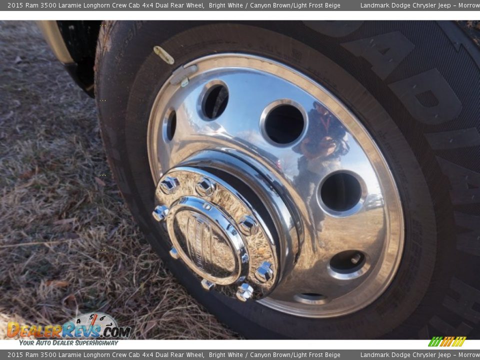 2015 Ram 3500 Laramie Longhorn Crew Cab 4x4 Dual Rear Wheel Bright White / Canyon Brown/Light Frost Beige Photo #6