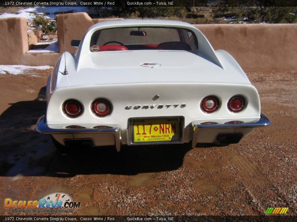 1972 Chevrolet Corvette Stingray Coupe Classic White / Red Photo #10