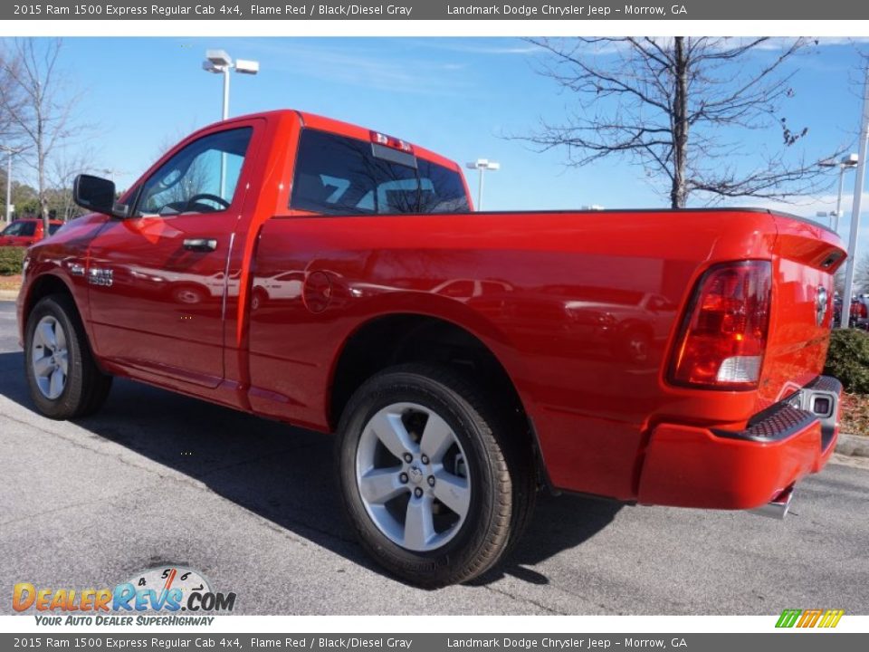2015 Ram 1500 Express Regular Cab 4x4 Flame Red / Black/Diesel Gray Photo #2