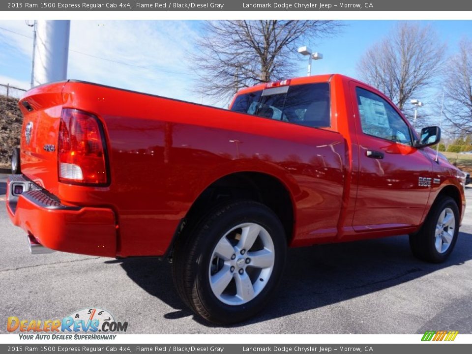 2015 Ram 1500 Express Regular Cab 4x4 Flame Red / Black/Diesel Gray Photo #3
