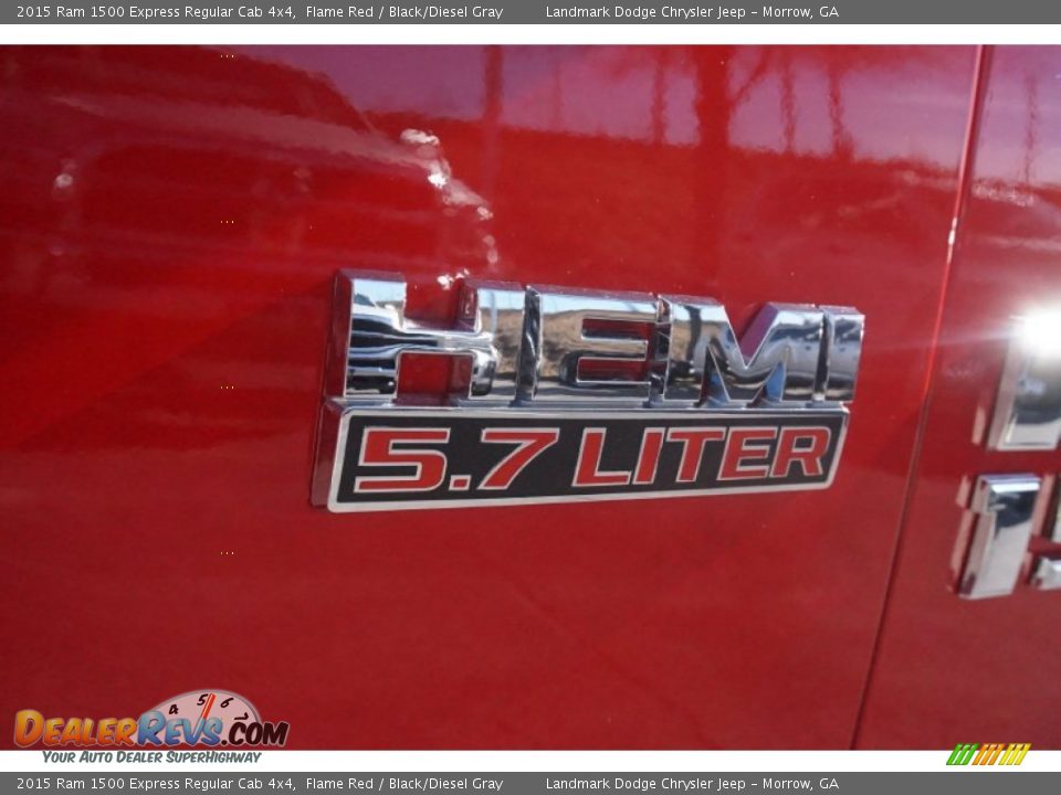 2015 Ram 1500 Express Regular Cab 4x4 Flame Red / Black/Diesel Gray Photo #6
