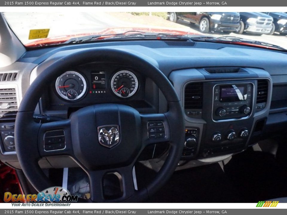 2015 Ram 1500 Express Regular Cab 4x4 Flame Red / Black/Diesel Gray Photo #8
