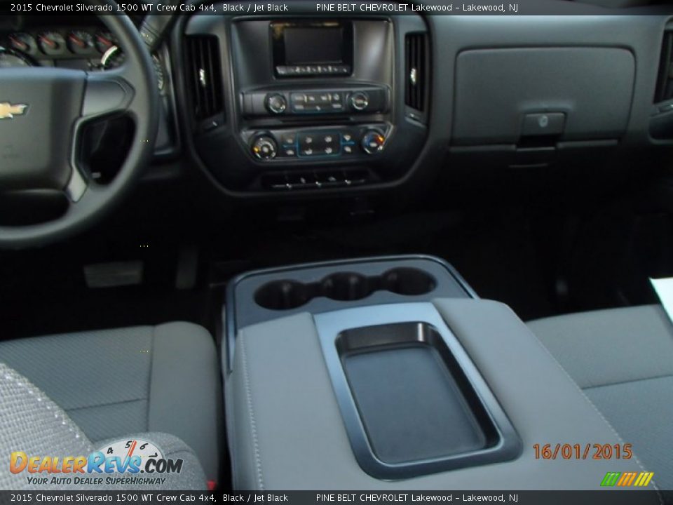 2015 Chevrolet Silverado 1500 WT Crew Cab 4x4 Black / Jet Black Photo #6