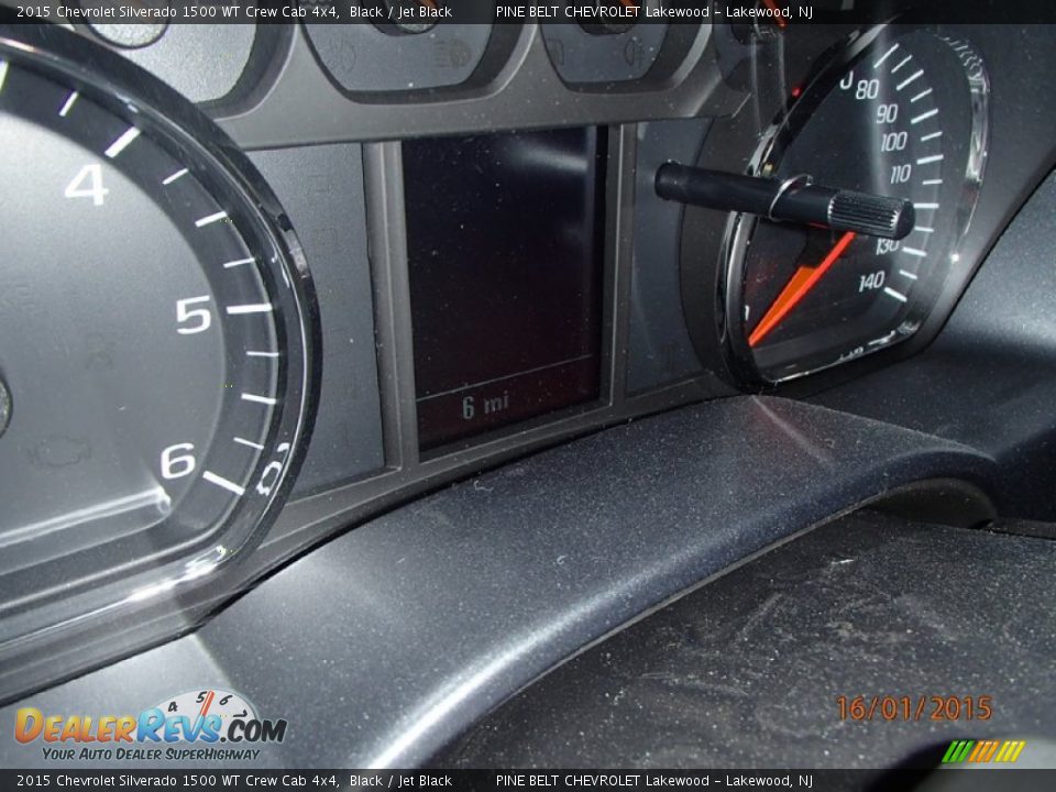 2015 Chevrolet Silverado 1500 WT Crew Cab 4x4 Black / Jet Black Photo #11