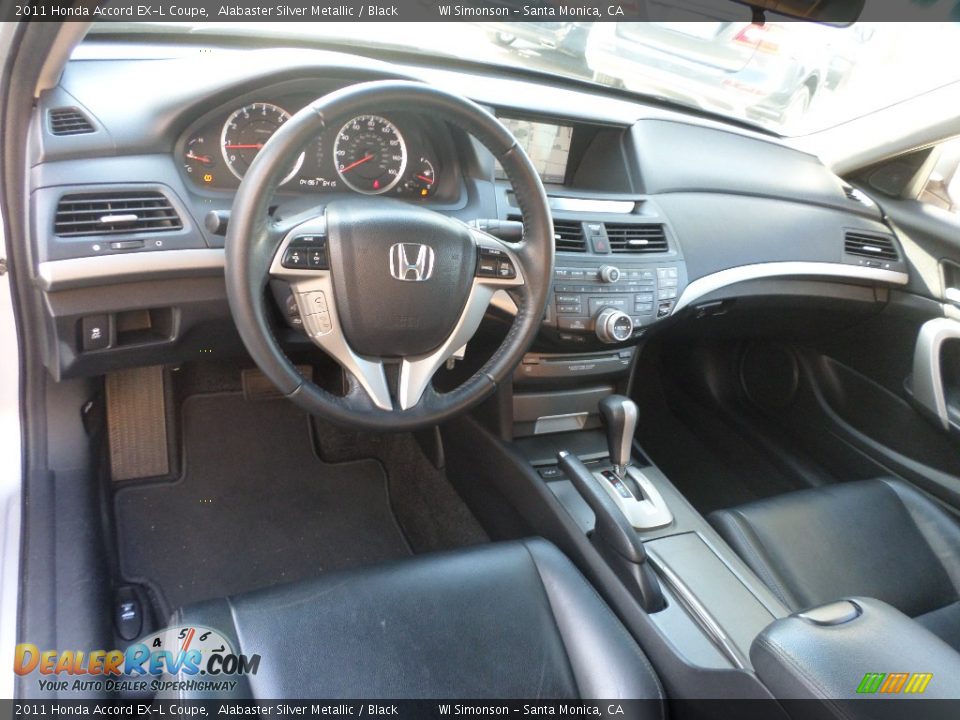 2011 Honda Accord EX-L Coupe Alabaster Silver Metallic / Black Photo #19