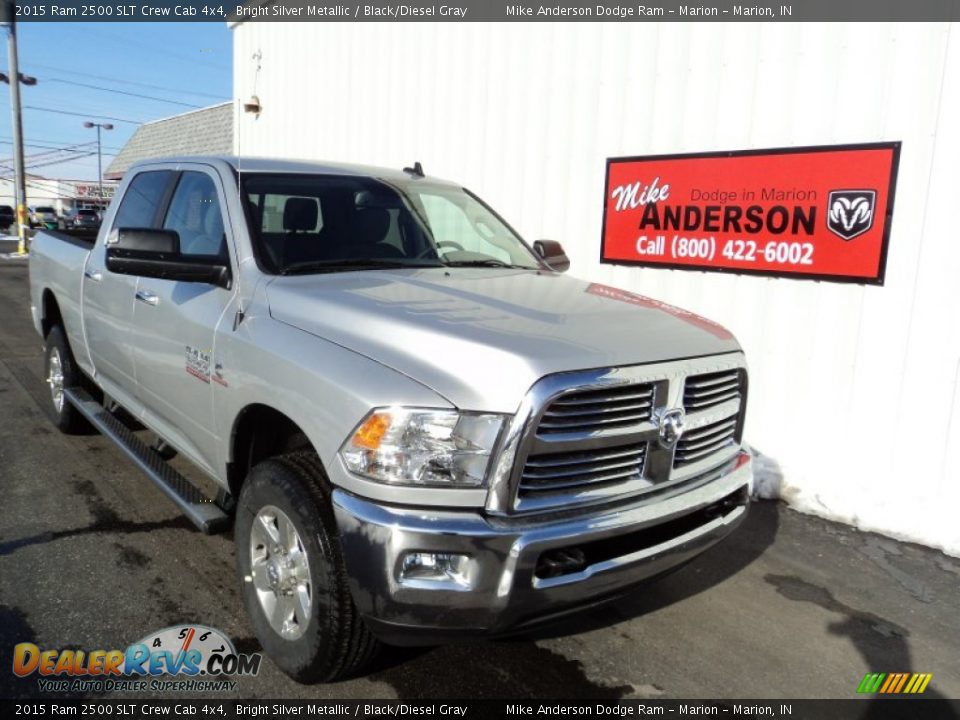 2015 Ram 2500 SLT Crew Cab 4x4 Bright Silver Metallic / Black/Diesel Gray Photo #1
