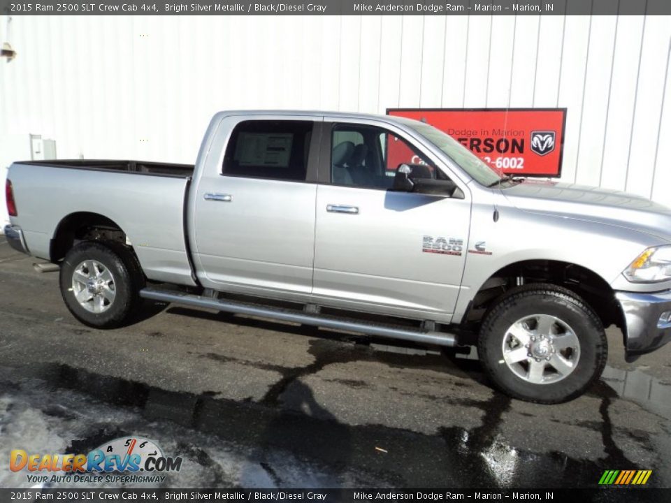 2015 Ram 2500 SLT Crew Cab 4x4 Bright Silver Metallic / Black/Diesel Gray Photo #2