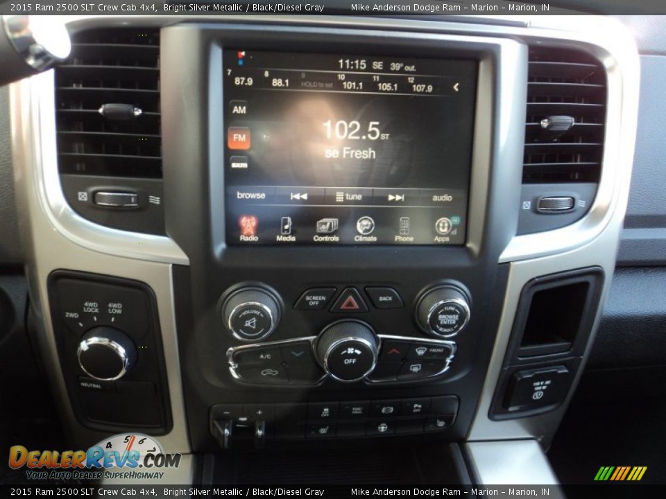 2015 Ram 2500 SLT Crew Cab 4x4 Bright Silver Metallic / Black/Diesel Gray Photo #6