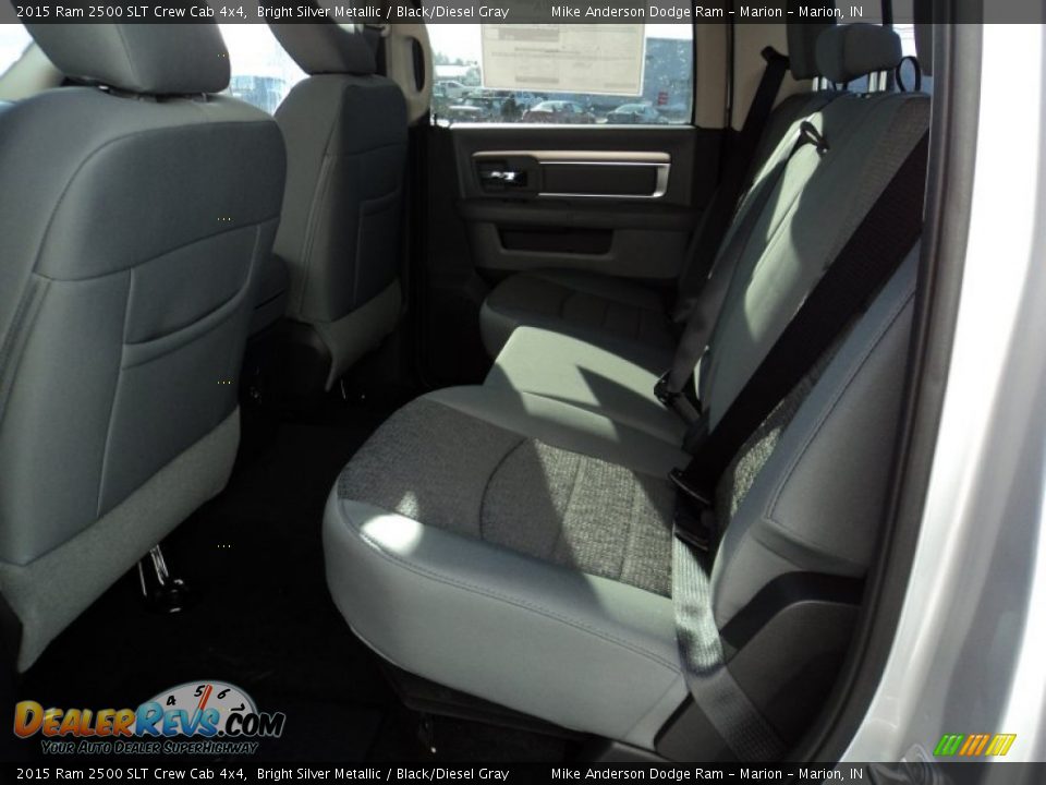 2015 Ram 2500 SLT Crew Cab 4x4 Bright Silver Metallic / Black/Diesel Gray Photo #8