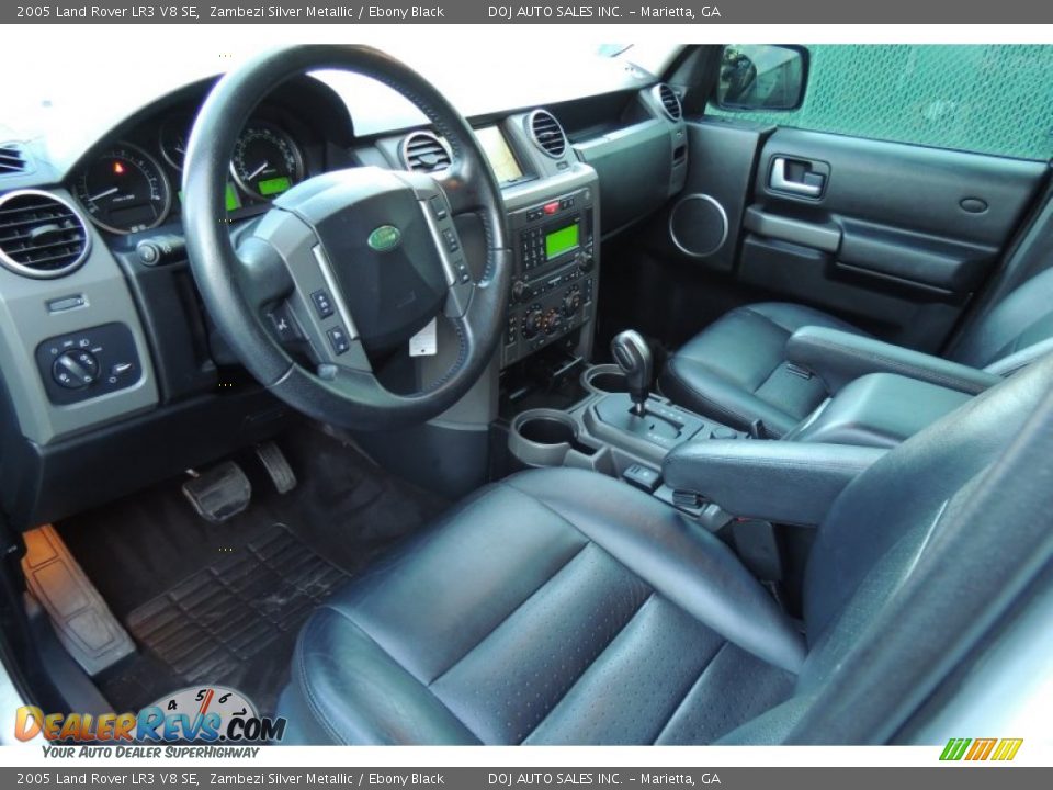 Ebony Black Interior - 2005 Land Rover LR3 V8 SE Photo #18