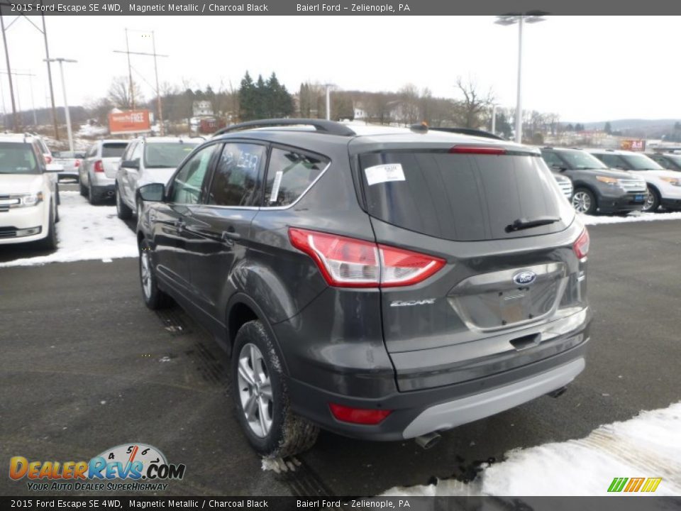 2015 Ford Escape SE 4WD Magnetic Metallic / Charcoal Black Photo #3