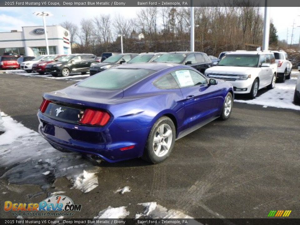 2015 Ford Mustang V6 Coupe Deep Impact Blue Metallic / Ebony Photo #3