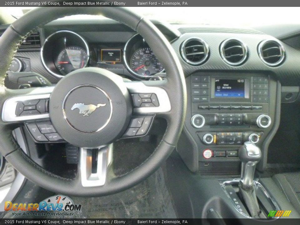 2015 Ford Mustang V6 Coupe Deep Impact Blue Metallic / Ebony Photo #5
