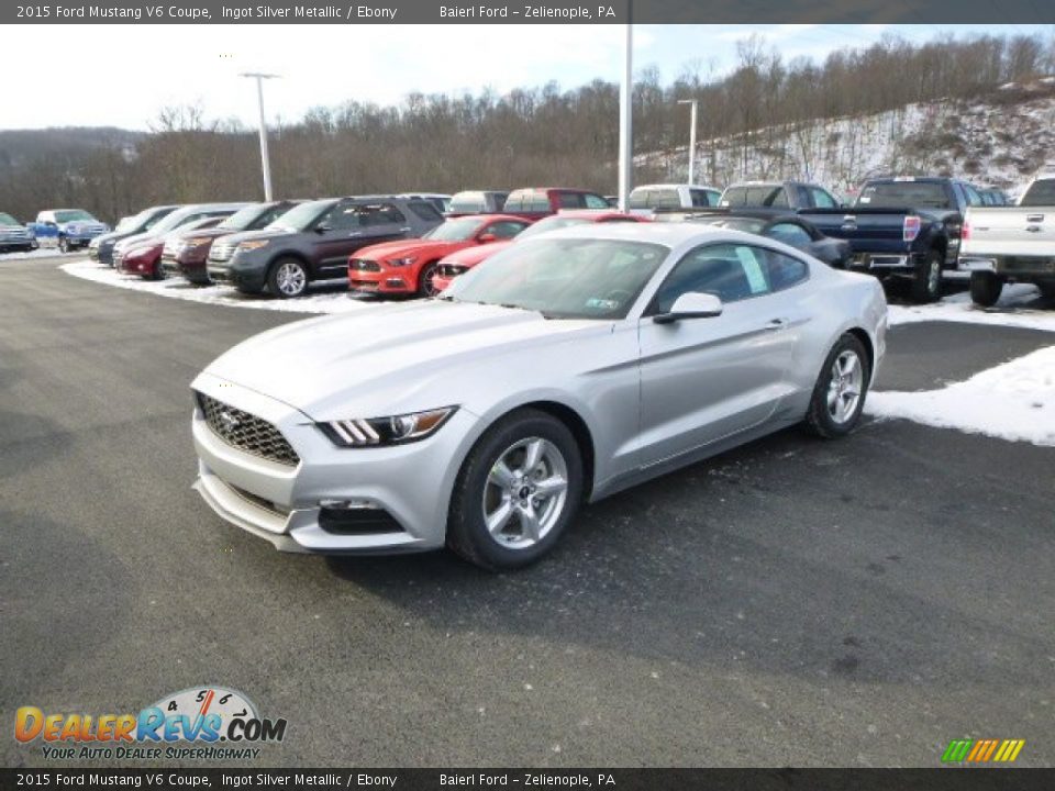 2015 Ford Mustang V6 Coupe Ingot Silver Metallic / Ebony Photo #1