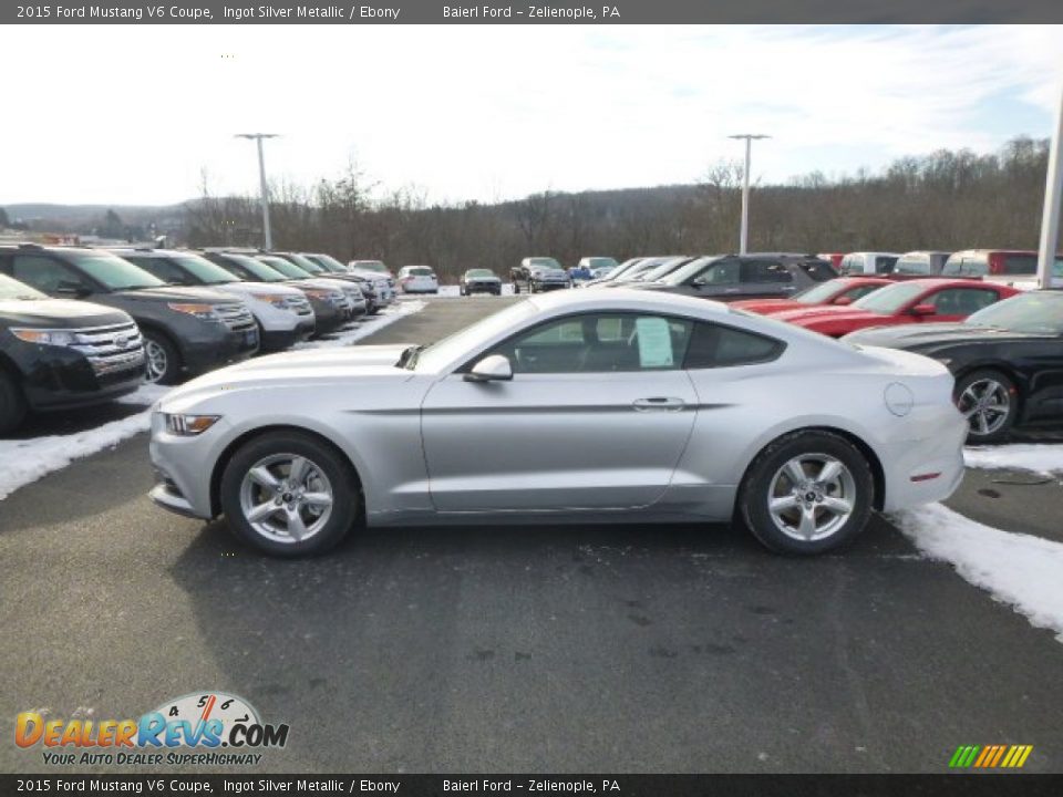 2015 Ford Mustang V6 Coupe Ingot Silver Metallic / Ebony Photo #2