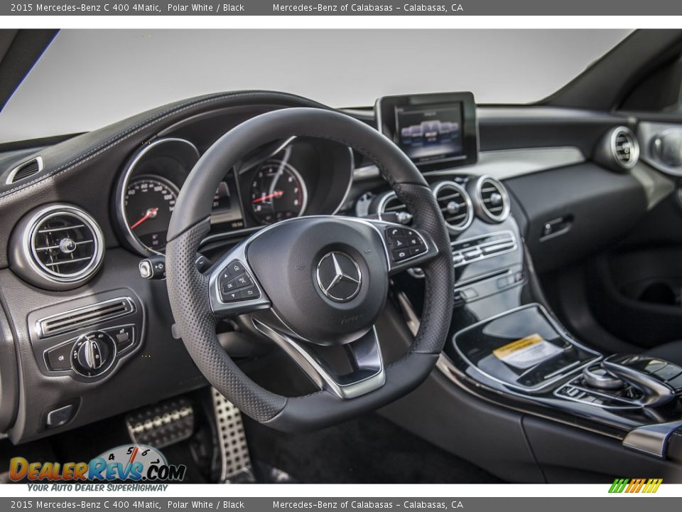 2015 Mercedes-Benz C 400 4Matic Polar White / Black Photo #5