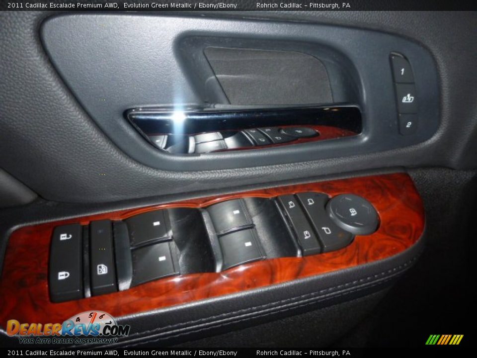2011 Cadillac Escalade Premium AWD Evolution Green Metallic / Ebony/Ebony Photo #2