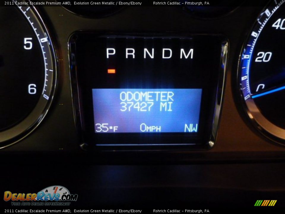 2011 Cadillac Escalade Premium AWD Evolution Green Metallic / Ebony/Ebony Photo #9