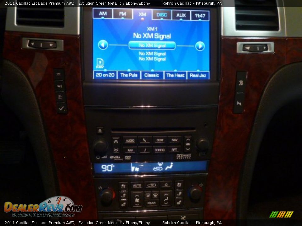 2011 Cadillac Escalade Premium AWD Evolution Green Metallic / Ebony/Ebony Photo #24