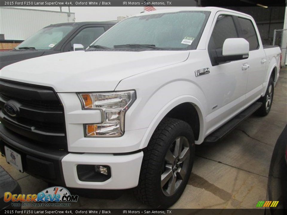 2015 Ford F150 Lariat SuperCrew 4x4 Oxford White / Black Photo #1